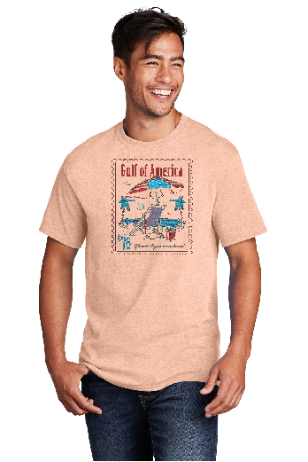 Gulf of America Beach Stamp Short Sleeve T-Shirt