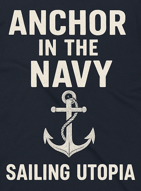 Cruise - Anchor in the Navy Sailing Utopia T-Shirt