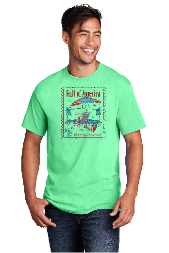 Gulf of America Beach Stamp Short Sleeve T-Shirt