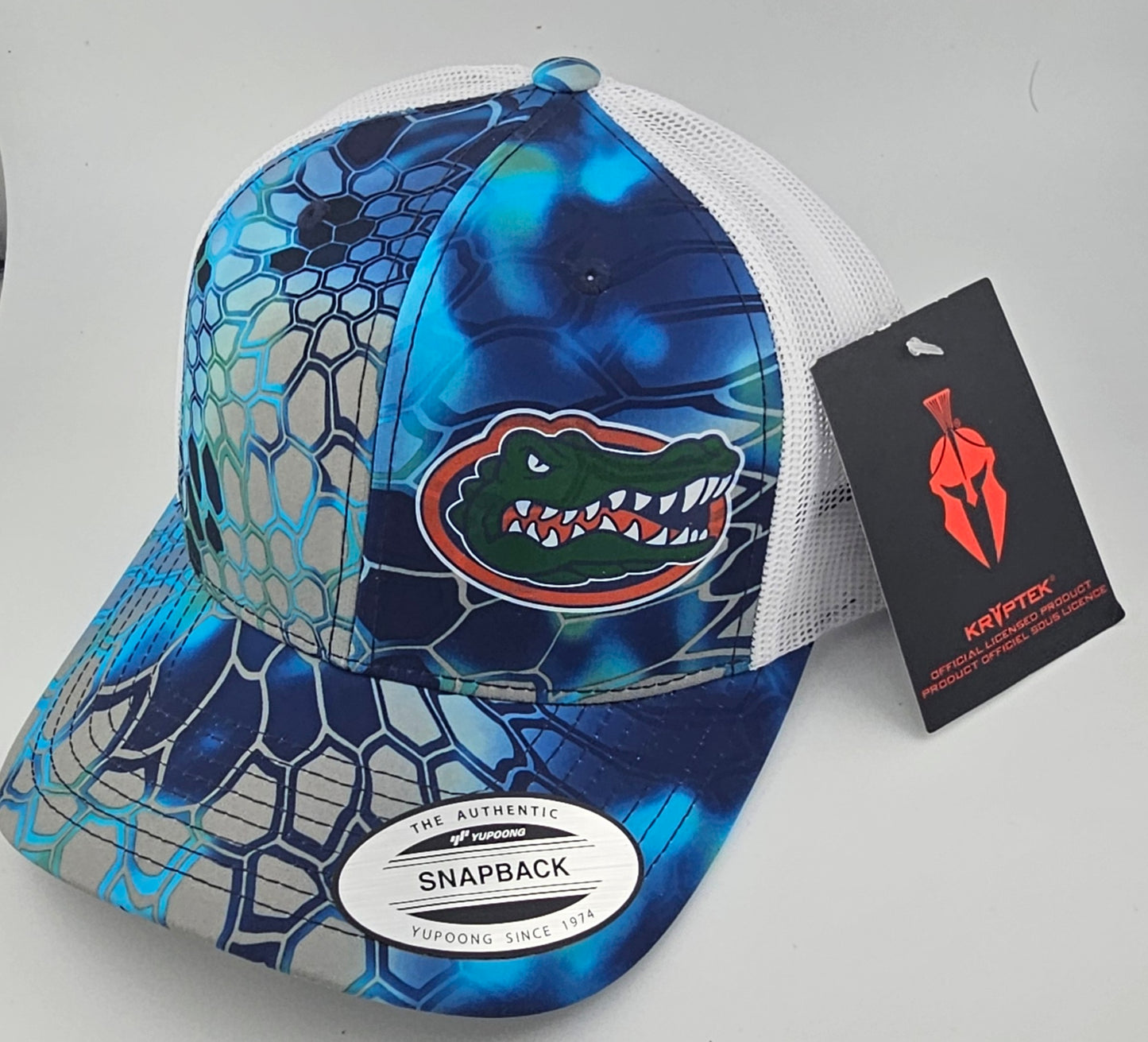University of Florida Gator logo on Classic Kryptek® PONTUS Retro Trucker Cap